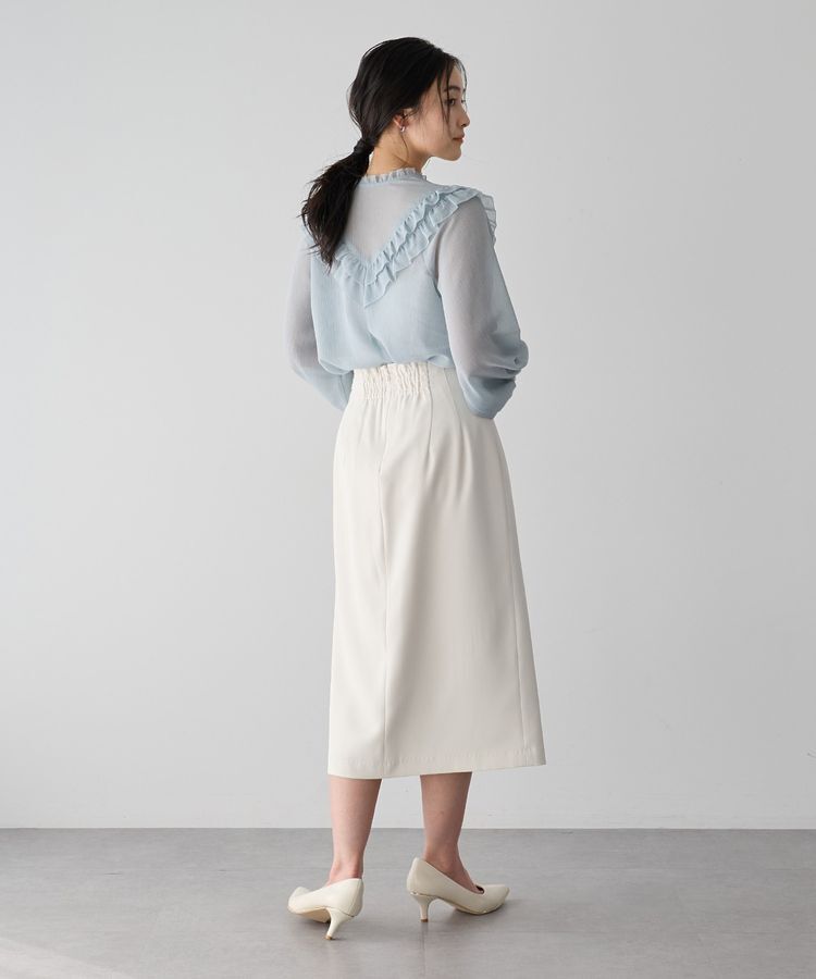 YECCA VECCA「サイドベルトナロースカート」|タイト|