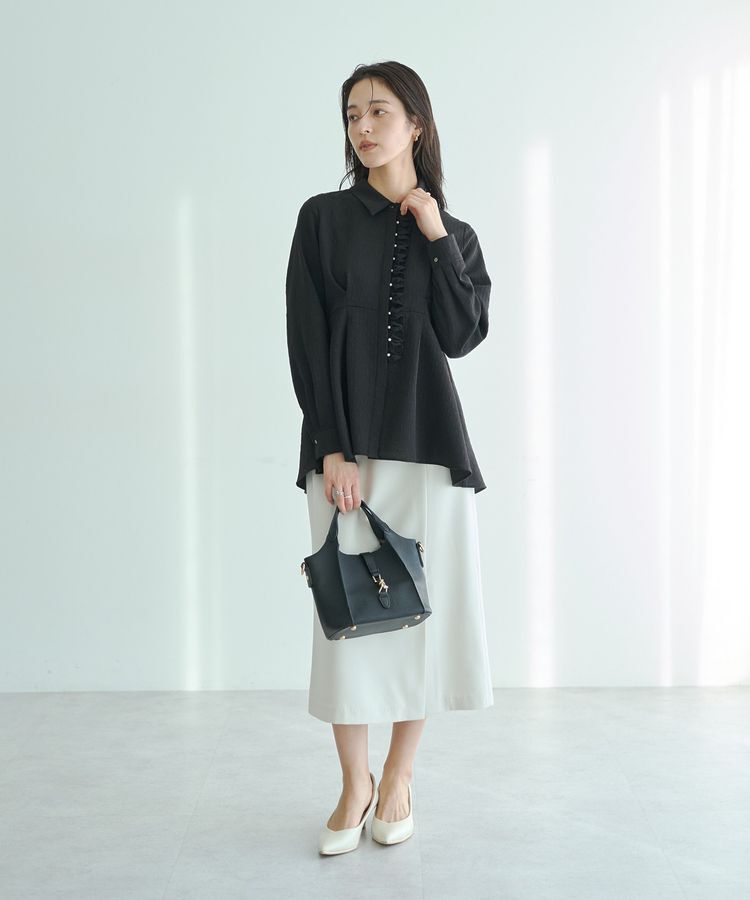 YECCA VECCA「サイドベルトナロースカート」|タイト|