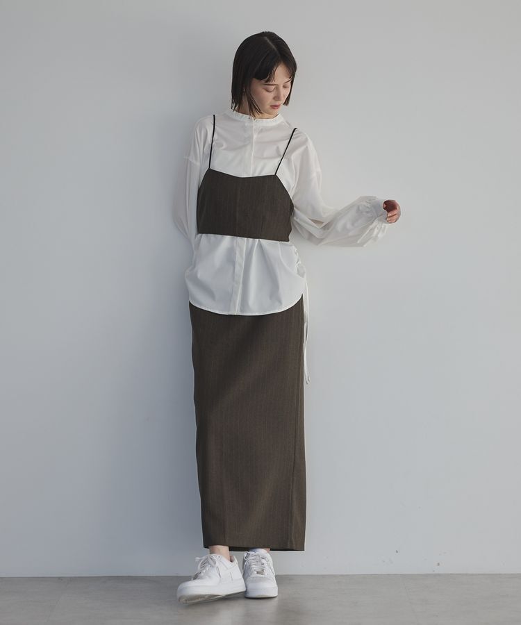 GARAGE OF GOOD CLOTHING「【日本製】ストライプロングスカート」|タイト|