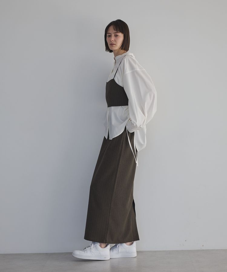 GARAGE OF GOOD CLOTHING「【日本製】ストライプロングスカート」|タイト|