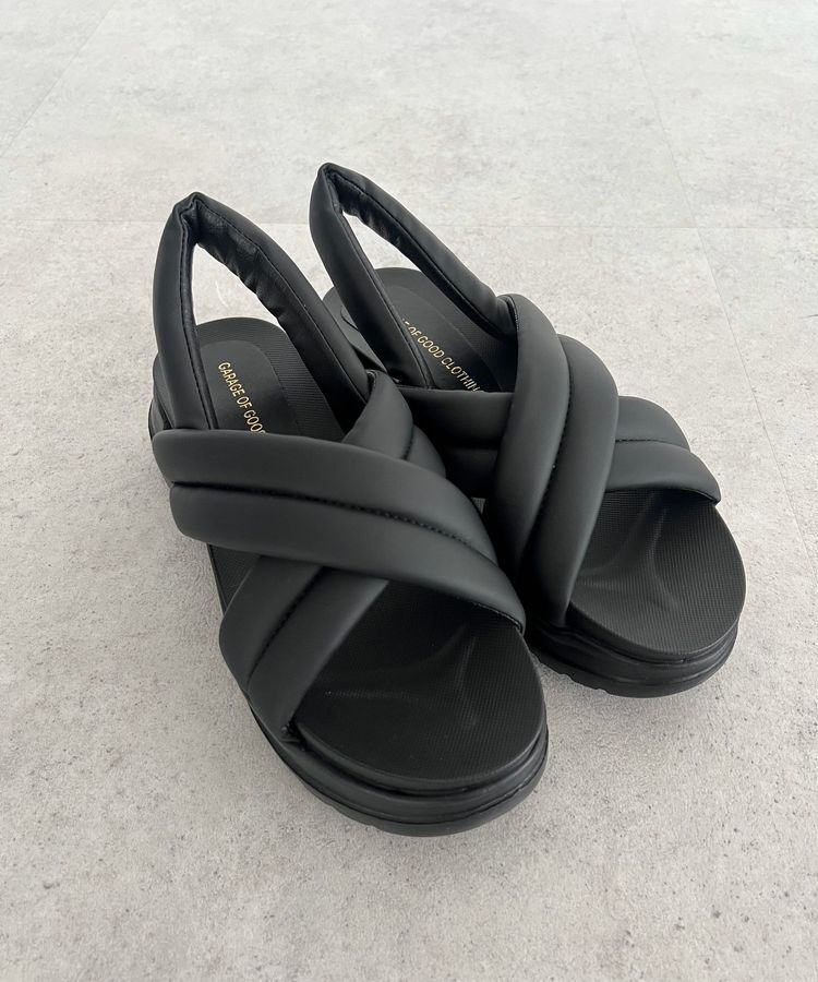 GARAGE OF GOOD CLOTHING「トラックソールパテッドサンダル」|サンダル|Black