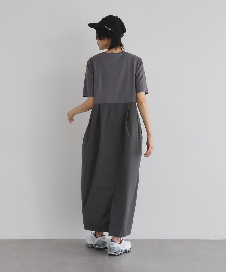 GARAGE OF GOOD CLOTHING「異素材切り替えコクーンワンピース」|ワンピース|