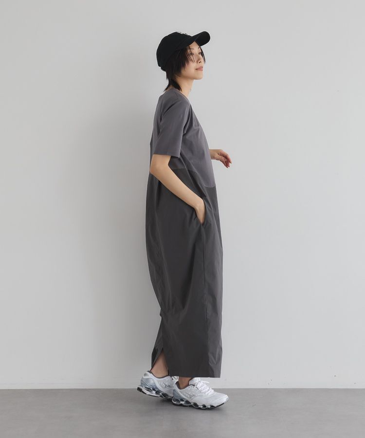 GARAGE OF GOOD CLOTHING「異素材切り替えコクーンワンピース」|ワンピース|