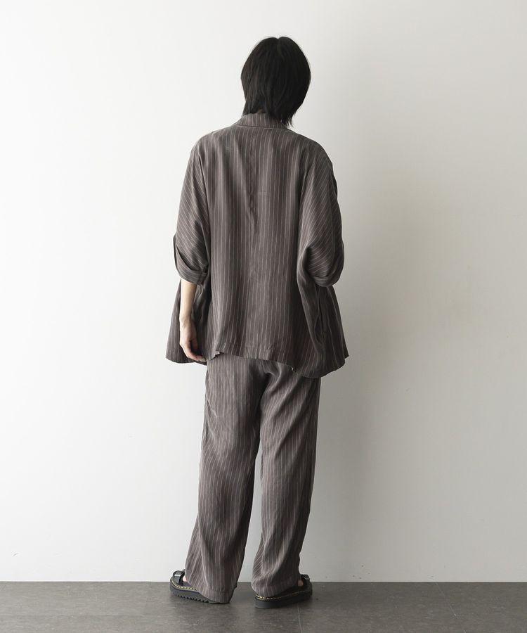 GARAGE OF GOOD CLOTHING「ストライプ半袖ジャケット」|テーラードジャケット|