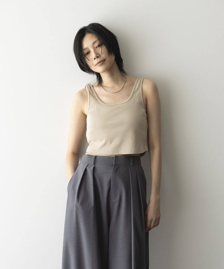 GARAGE OF GOOD CLOTHING「【日本製】FANCTIONALフライスショートタンクトップ」|インナー|Beige