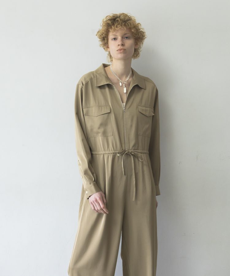 GARAGE OF GOOD CLOTHING「フロントジップオールインワン」|オールインワン|Beige