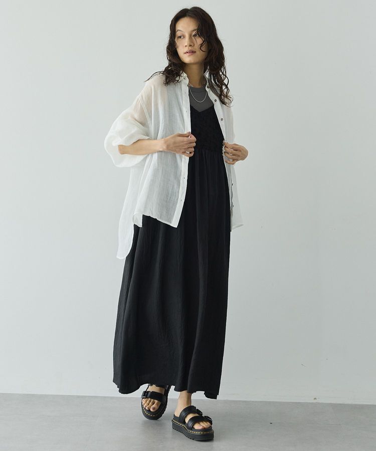 GARAGE OF GOOD CLOTHING「リネンギャザースリーブブラウス」|シャツ・ブラウス|