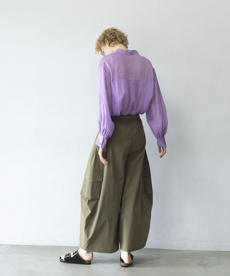 GARAGE OF GOOD CLOTHING「リネンギャザースリーブブラウス」|シャツ・ブラウス|