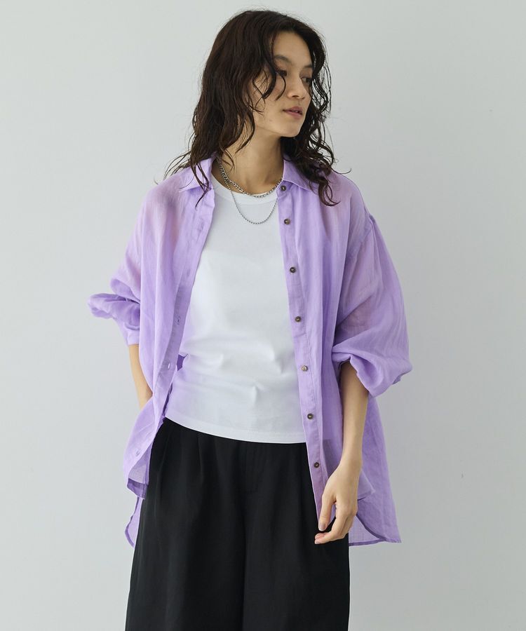 GARAGE OF GOOD CLOTHING「リネンギャザースリーブブラウス」|シャツ・ブラウス|