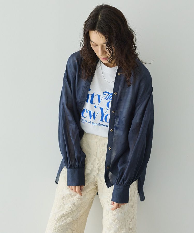 GARAGE OF GOOD CLOTHING「リネンギャザースリーブブラウス」|シャツ・ブラウス|