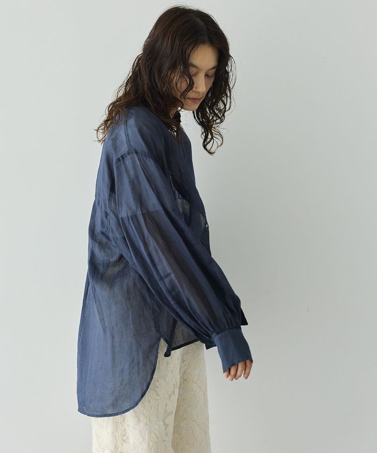 GARAGE OF GOOD CLOTHING「リネンギャザースリーブブラウス」|シャツ・ブラウス|