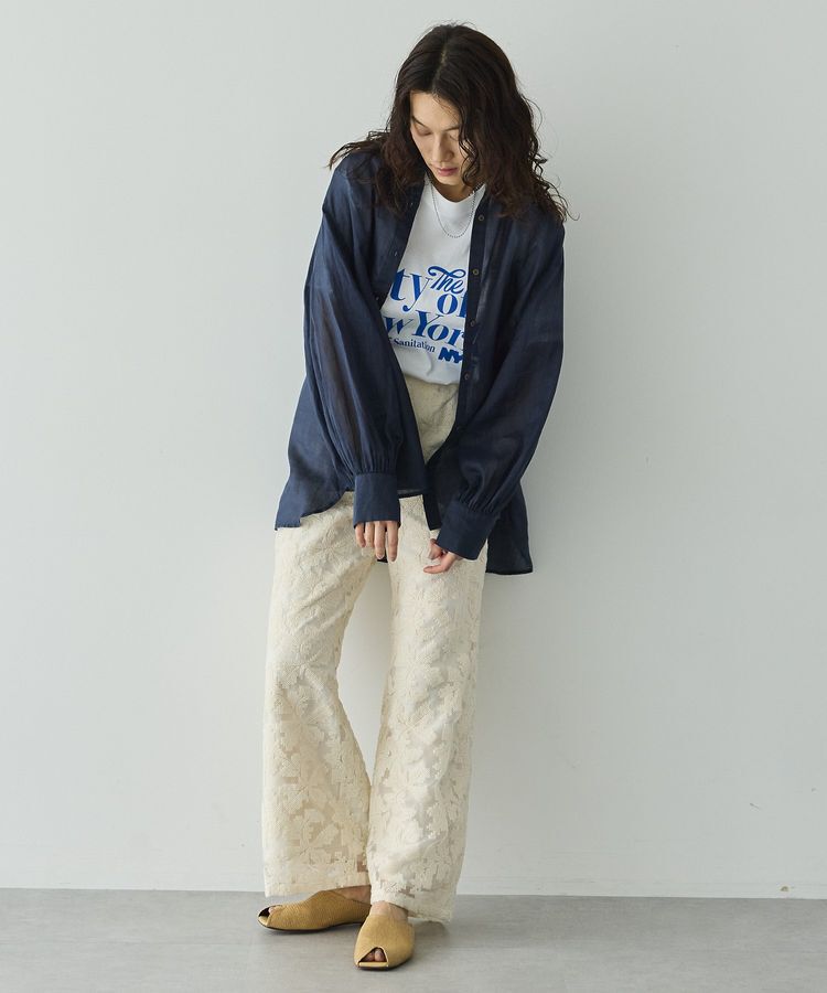 GARAGE OF GOOD CLOTHING「リネンギャザースリーブブラウス」|シャツ・ブラウス|