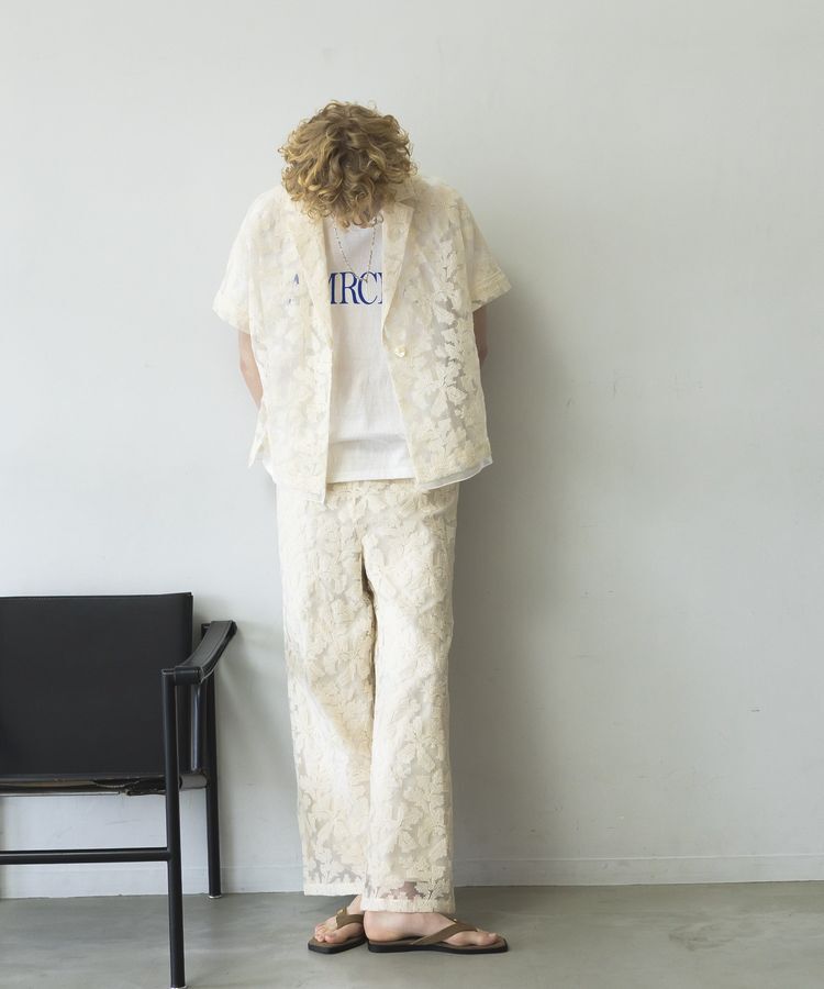 GARAGE OF GOOD CLOTHING「クロスステッチ刺繍ハーフスリーブジャケット」|テーラードジャケット|