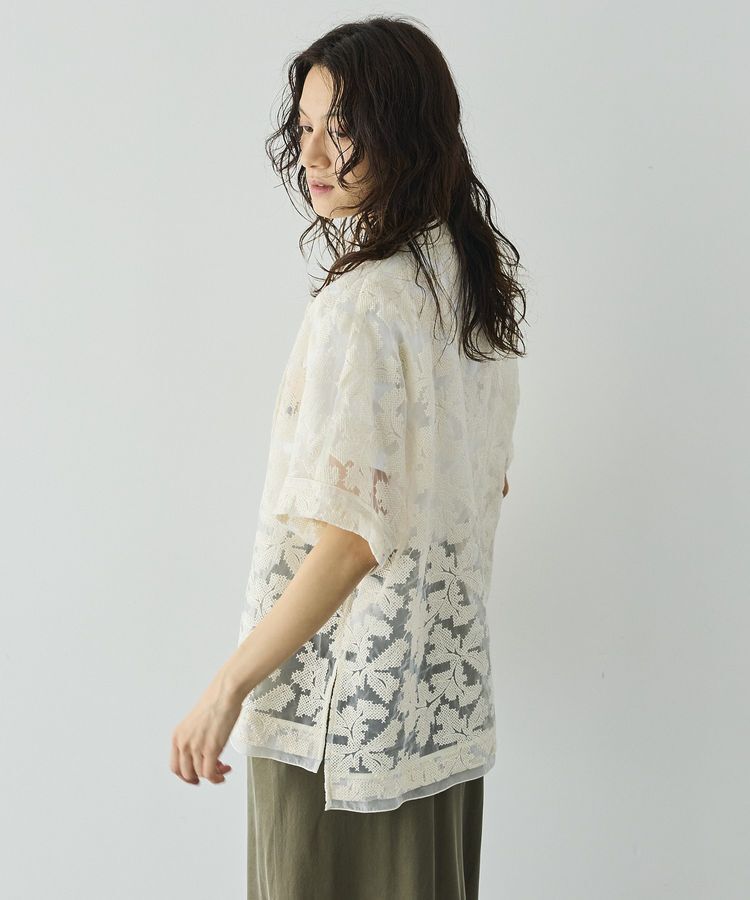 GARAGE OF GOOD CLOTHING「クロスステッチ刺繍ハーフスリーブジャケット」|テーラードジャケット|