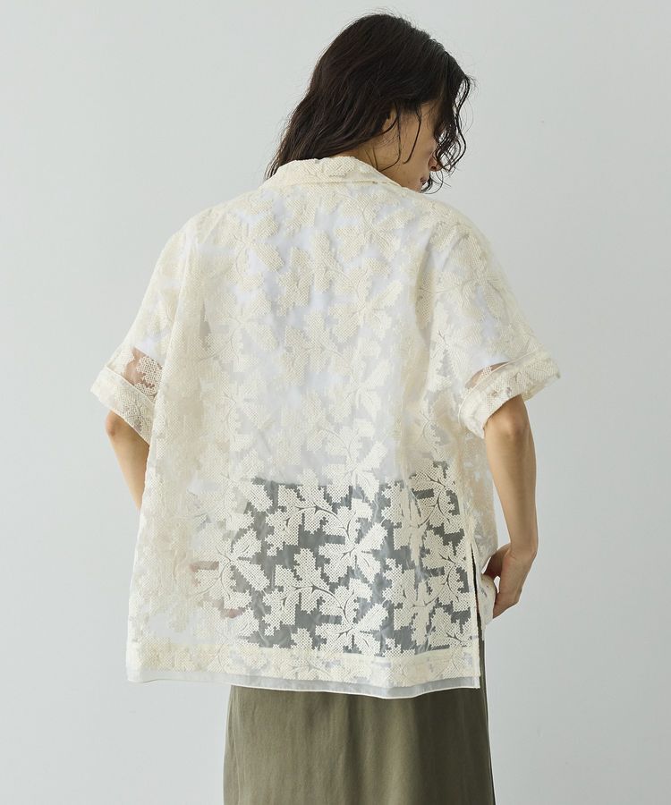 GARAGE OF GOOD CLOTHING「クロスステッチ刺繍ハーフスリーブジャケット」|テーラードジャケット|