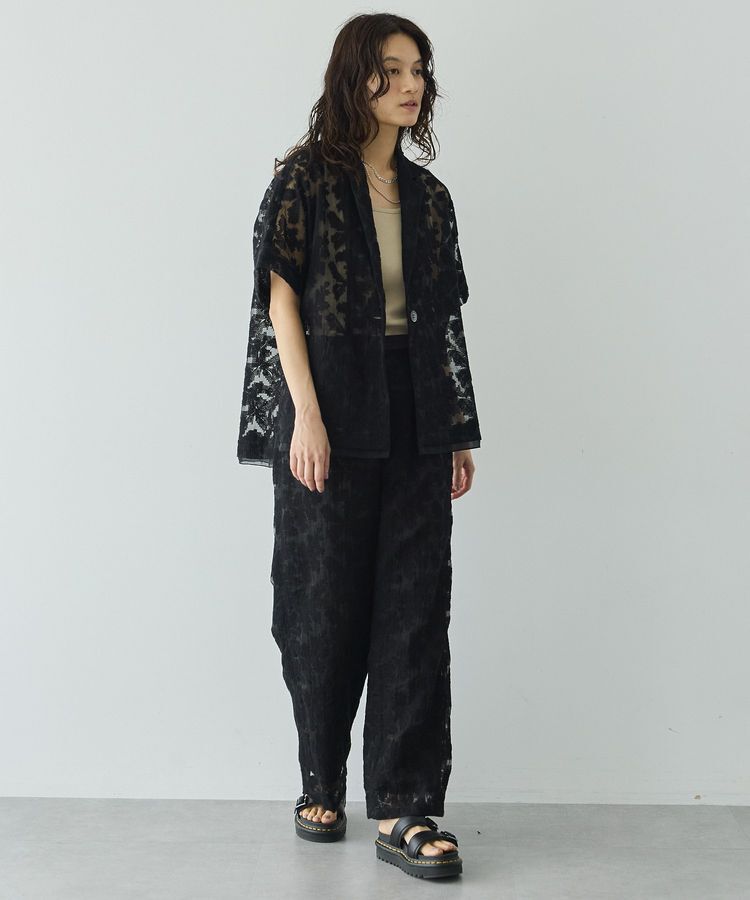 GARAGE OF GOOD CLOTHING「クロスステッチ刺繍ハーフスリーブジャケット」|テーラードジャケット|