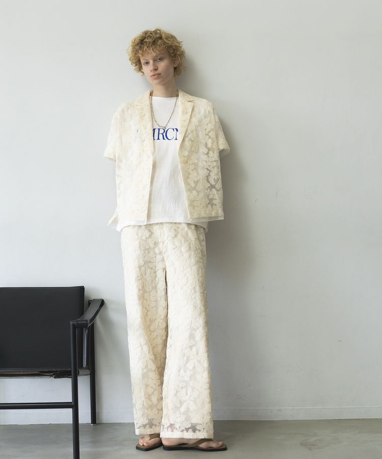 GARAGE OF GOOD CLOTHING「クロスステッチ刺繍ハーフスリーブジャケット」|テーラードジャケット|