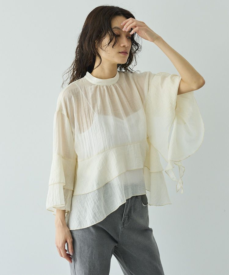 GARAGE OF GOOD CLOTHING「スタンドネックティアードフリルブラウス」|シャツ・ブラウス|