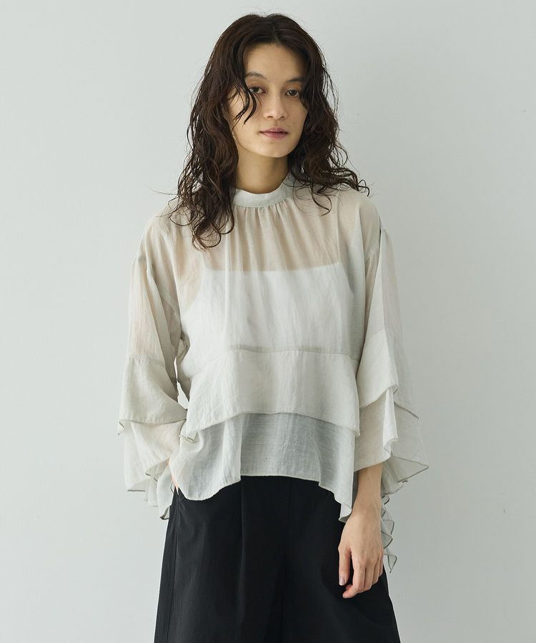 GARAGE OF GOOD CLOTHING「スタンドネックティアードフリルブラウス」|シャツ・ブラウス|