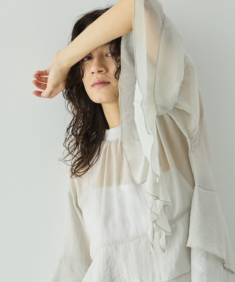 GARAGE OF GOOD CLOTHING「スタンドネックティアードフリルブラウス」|シャツ・ブラウス|