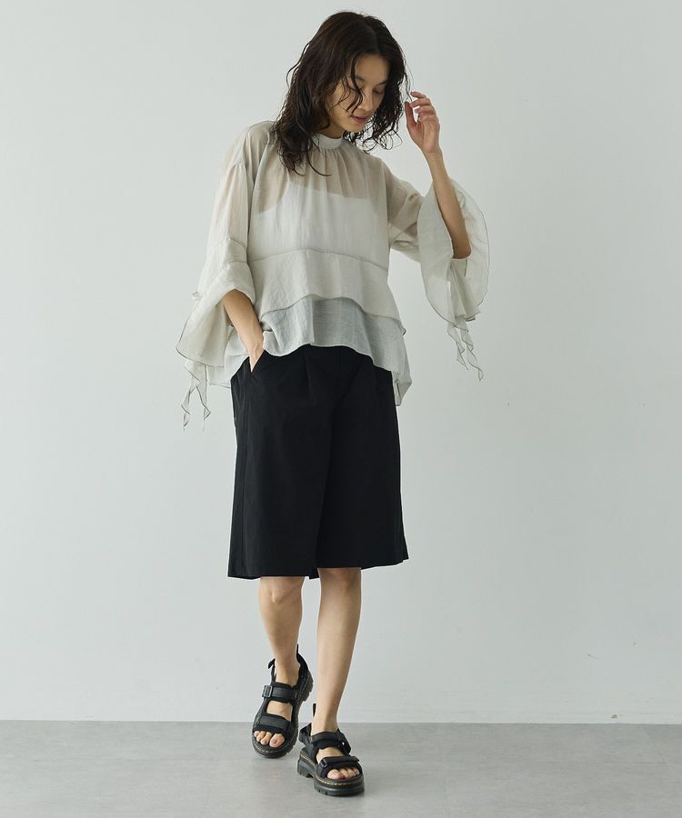 GARAGE OF GOOD CLOTHING「スタンドネックティアードフリルブラウス」|シャツ・ブラウス|