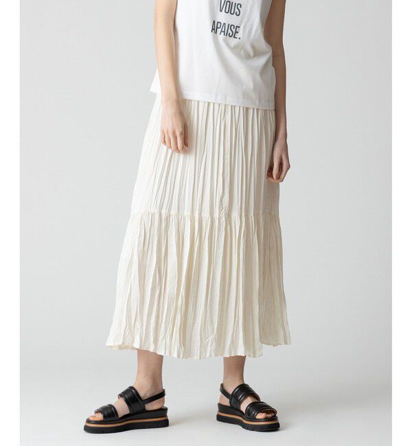 allureville「楊柳調プリーツマーメイドスカート」|スカート|