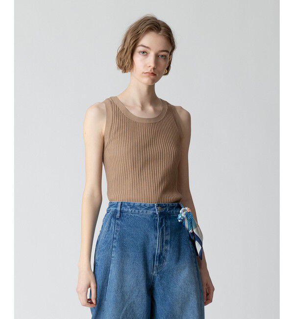 allureville「2WAY RIB TANK」|ニット・セーター|モカ