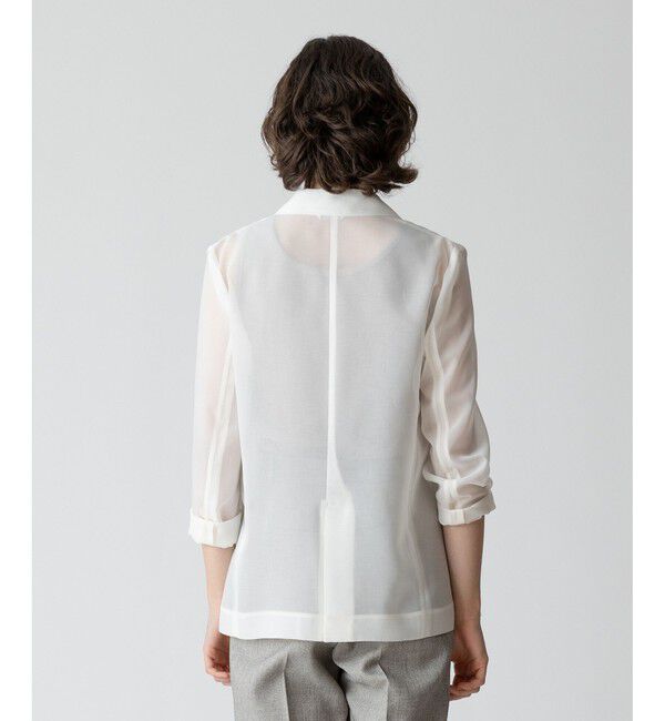 allureville「ワルツシアーオーガンジャケット」|テーラードジャケット|