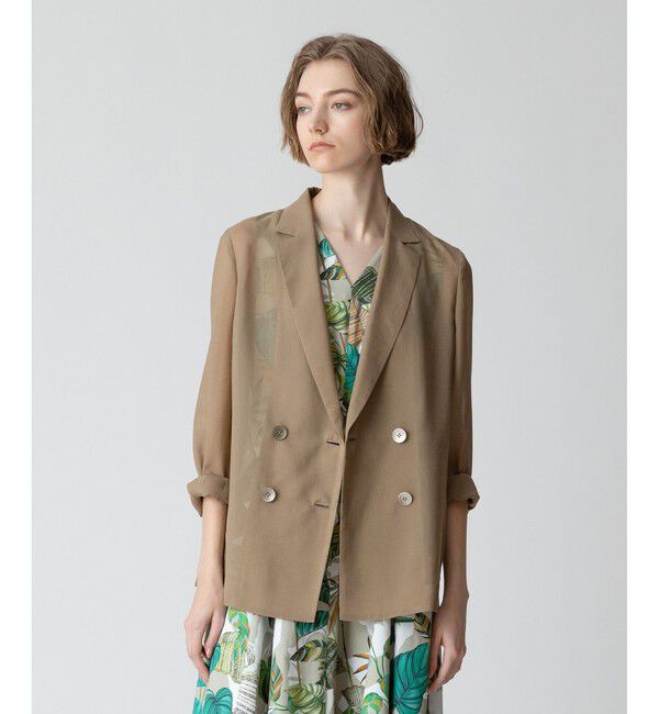 allureville「ワルツシアーオーガンジャケット」|テーラードジャケット|