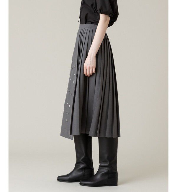 LOULOU WILLOUGHBY「【LOULOU WILLOUGHBY】ビジューアシメスカート」|スカート|