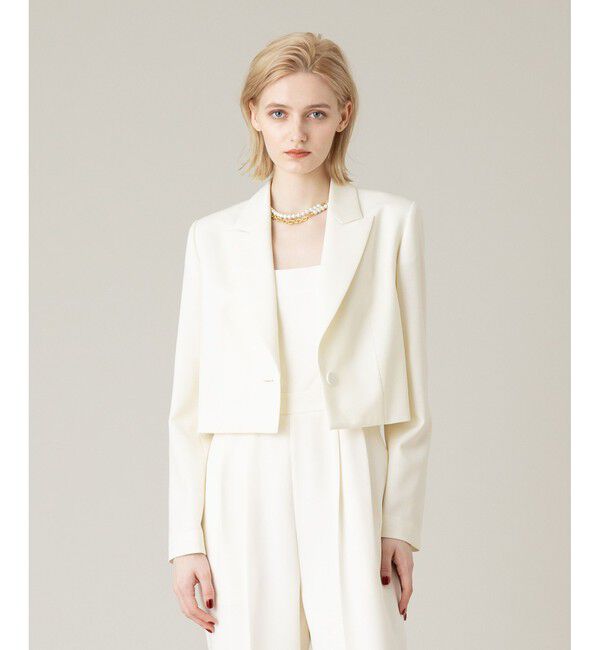 LOULOU WILLOUGHBY「【LOULOU WILLOUGHBY】ルマーノツイルショートジャケット」|テーラードジャケット|