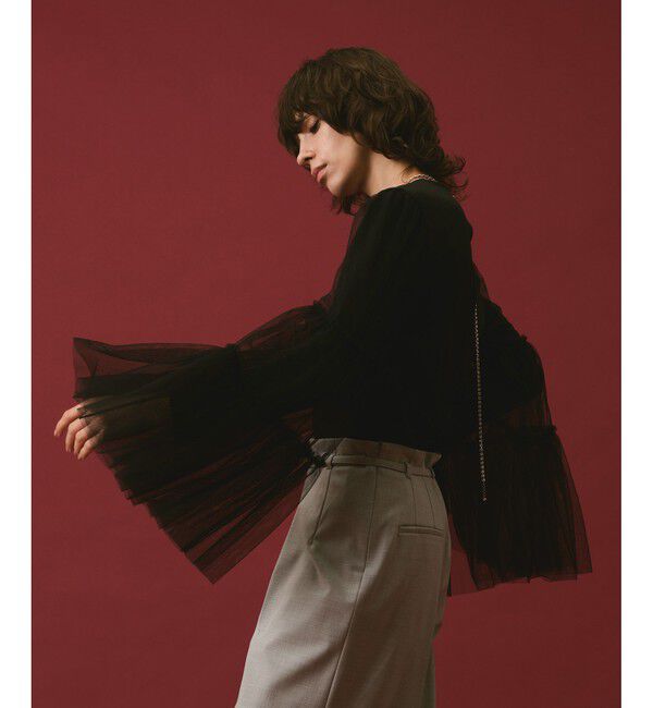 allureville「ティアードスリーブチュールブラウス」|シャツ・ブラウス|