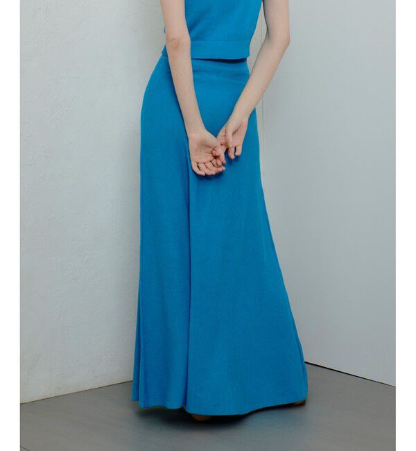 allureville「ハイゲージペーパーヤーンフレアスカート」|フレア|