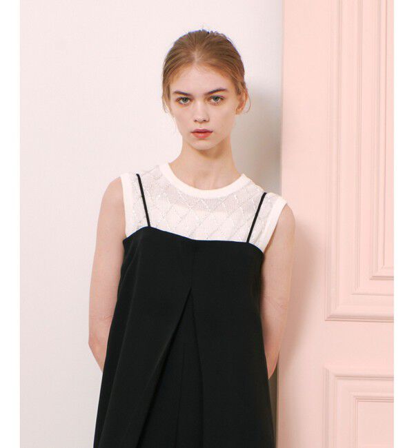 LOULOU WILLOUGHBY「【LOULOU WILLOUGHBY】シークインエンブロイダリープルオーバー」|ニット・セーター|オフホワイト