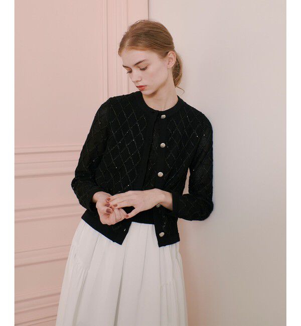 LOULOU WILLOUGHBY「【LOULOU WILLOUGHBY】シークインエンブロイダリープルオーバー」|ニット・セーター|