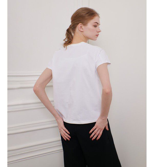 LOULOU WILLOUGHBY「【LOULOU WILLOUGHBY】ギャザーレイヤーＴシャツ」|Tシャツ・カットソー|