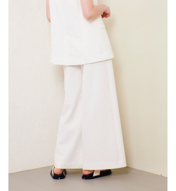 allureville「リネン混ワイドパンツ」|チノ|