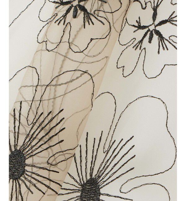 LOULOU WILLOUGHBY「【LOULOU WILLOUGHBY】オーガンジーフラワー刺繍ブラウス」|シャツ・ブラウス|