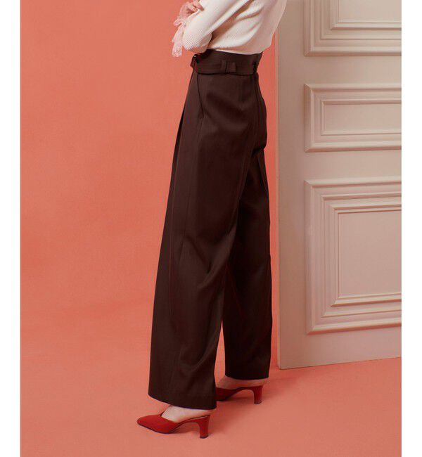 LOULOU WILLOUGHBY「【LOULOU WILLOUGHBY】ビジューバックルパンツ」|チノ|