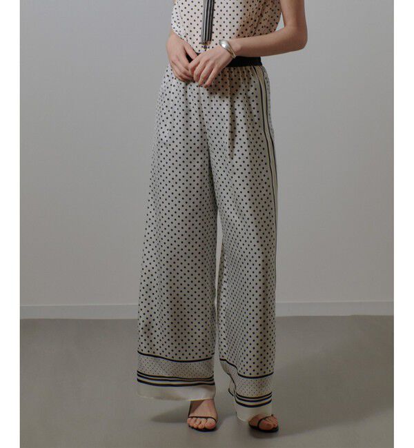 allureville「パネルドットプリントパンツ」|チノ|