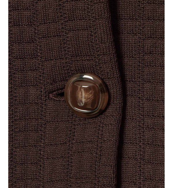 LOULOU WILLOUGHBY「【LOULOU WILLOUGHBY】ダブルジャガードパフニットジャケット」|ニット・セーター|