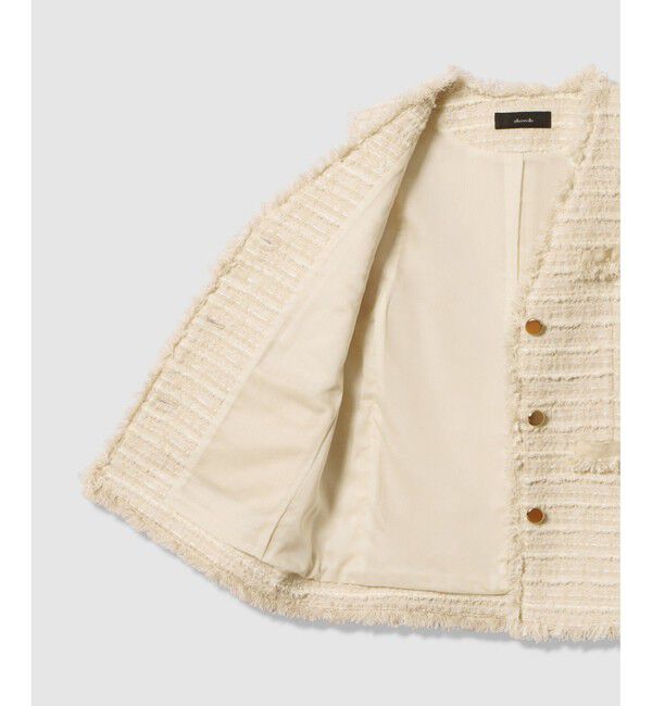 allureville「ジオリカツィードフリンジジレ」|ベスト・ジレ|