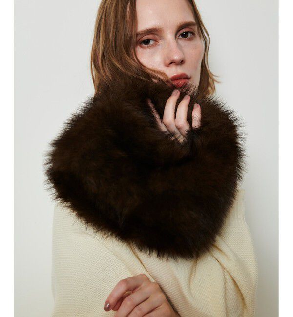 allureville「ヘアリーミニ ハンドバッグ」|ハンドバッグ|ブラウン