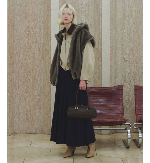 allureville「フェイクミンクファーフーディーブルゾン」|ブルゾン・スタジャン|