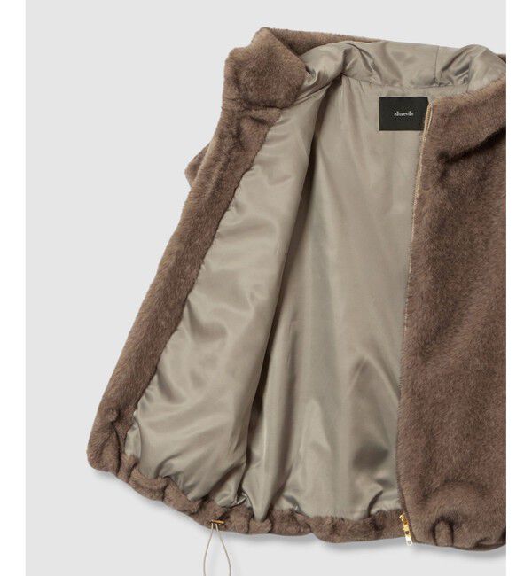 allureville「フェイクミンクファーフーディーブルゾン」|ブルゾン・スタジャン|