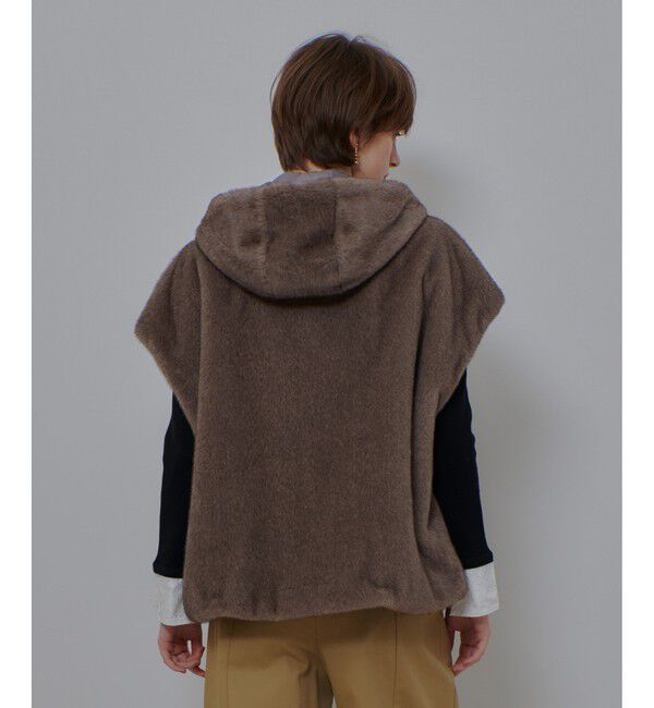 allureville「フェイクミンクファーフーディーブルゾン」|ブルゾン・スタジャン|