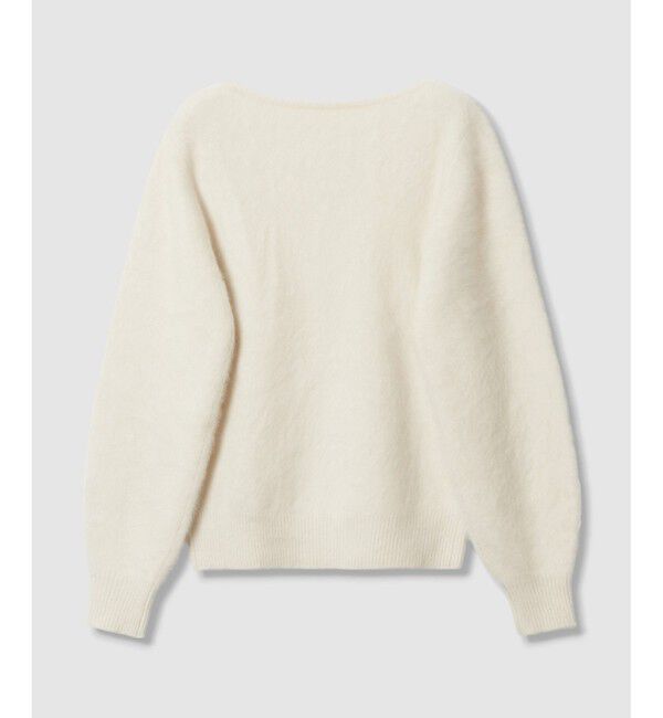 allureville「カシミヤブレンドファー加工Ｖプルオーバー」|ニット・セーター|