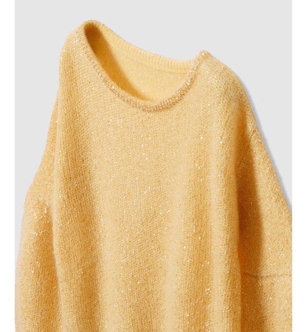 allureville「モヘヤ混スパンコールプルオーバー」|ニット・セーター|