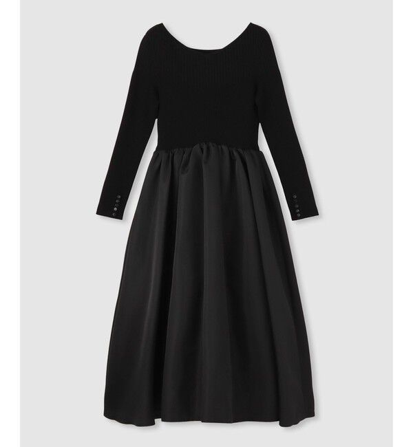 allureville「タフタドッキングニットワンピース」|ワンピース|