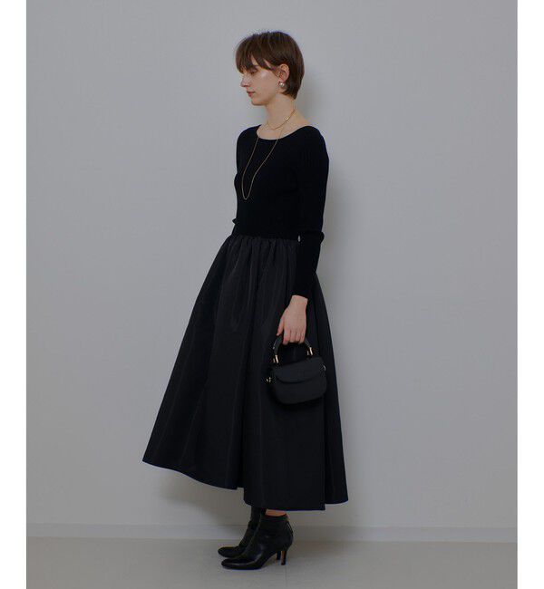 allureville「タフタドッキングニットワンピース」|ワンピース|